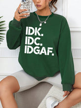 Load image into Gallery viewer, Slogan Graphic Drop Shoulder Sweatshirt