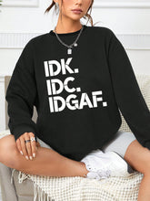 Load image into Gallery viewer, Slogan Graphic Drop Shoulder Sweatshirt