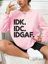 Load image into Gallery viewer, Slogan Graphic Drop Shoulder Sweatshirt