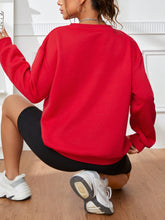 Load image into Gallery viewer, Slogan Graphic Drop Shoulder Sweatshirt