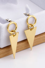 Load image into Gallery viewer, Stainless Steel Triangle Dangle Earrings
