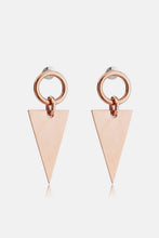 Load image into Gallery viewer, Stainless Steel Triangle Dangle Earrings
