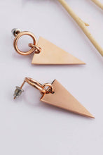 Load image into Gallery viewer, Stainless Steel Triangle Dangle Earrings
