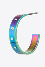 Load image into Gallery viewer, Multicolored C-Hoop Earrings
