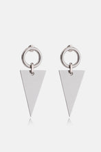 Load image into Gallery viewer, Stainless Steel Triangle Dangle Earrings
