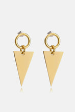 Load image into Gallery viewer, Stainless Steel Triangle Dangle Earrings
