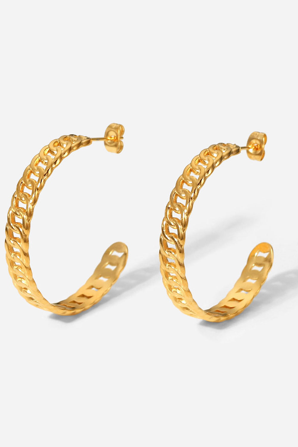 Crushing On You Chain C-Hoop Earrings