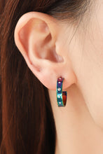 Load image into Gallery viewer, Multicolored C-Hoop Earrings
